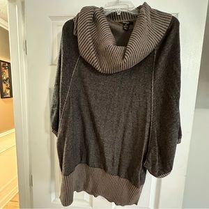 2X Style & Co. Brown Cowl Neck Dolman Sweater